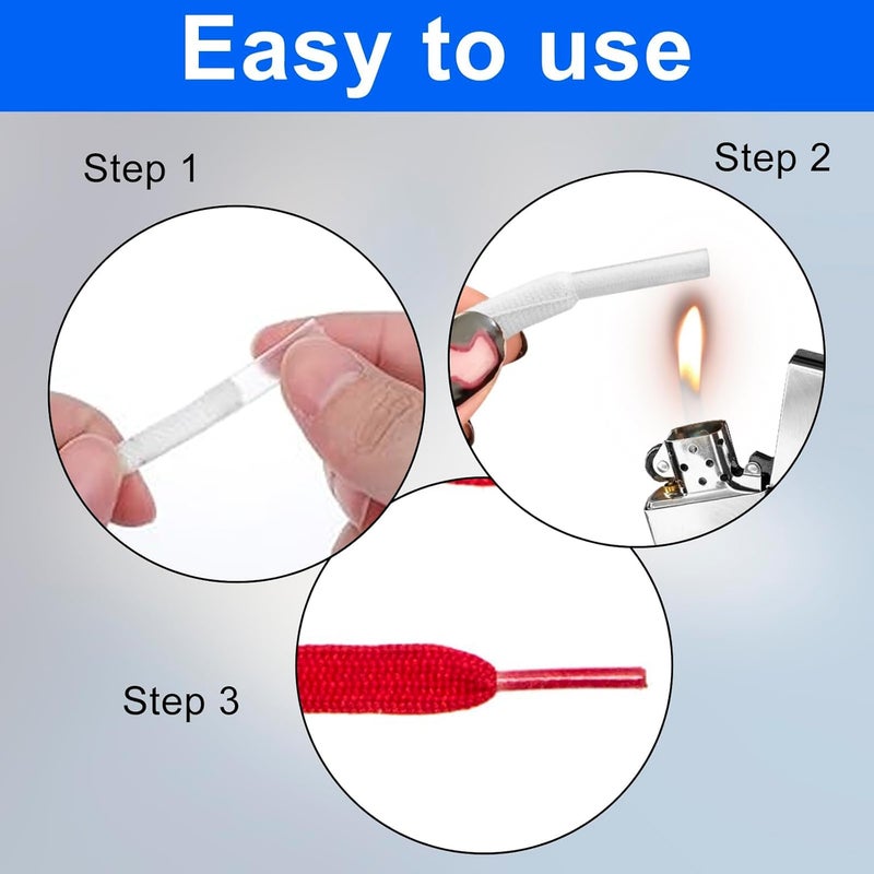 Asofelk 90PCS Aglets for Shoelaces, 3Size Clear Shoe Lace Ends Tips for Home, Heat Shrink Shoelace Tips, Sneakers Shoe Laces Shoelace Tips/Clear Sneaker Shoe Lace Shortening Repair Tip for Repairing - Image 2